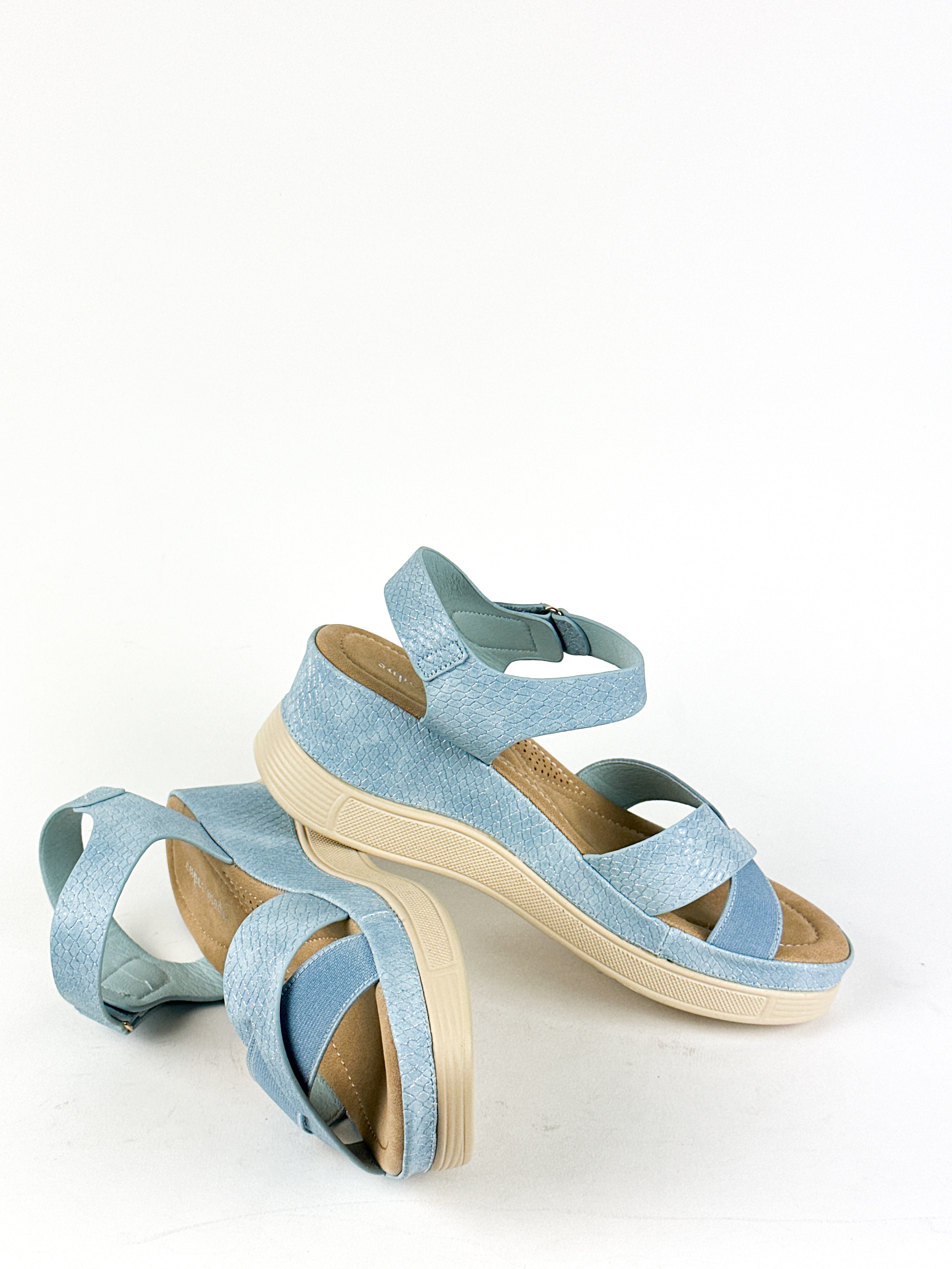 SANDALES CONFORT - BLEU