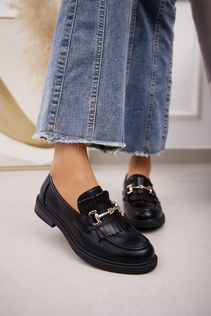 MOCASSINS TALON LÉGER -NOIR