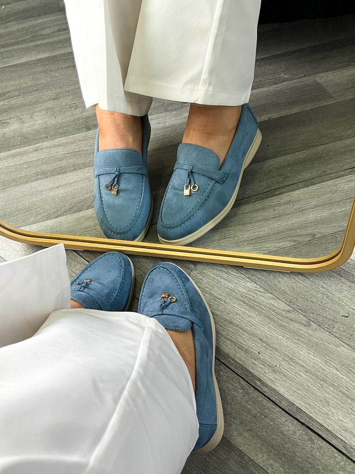 Mocassins piana - BLEU CIEL