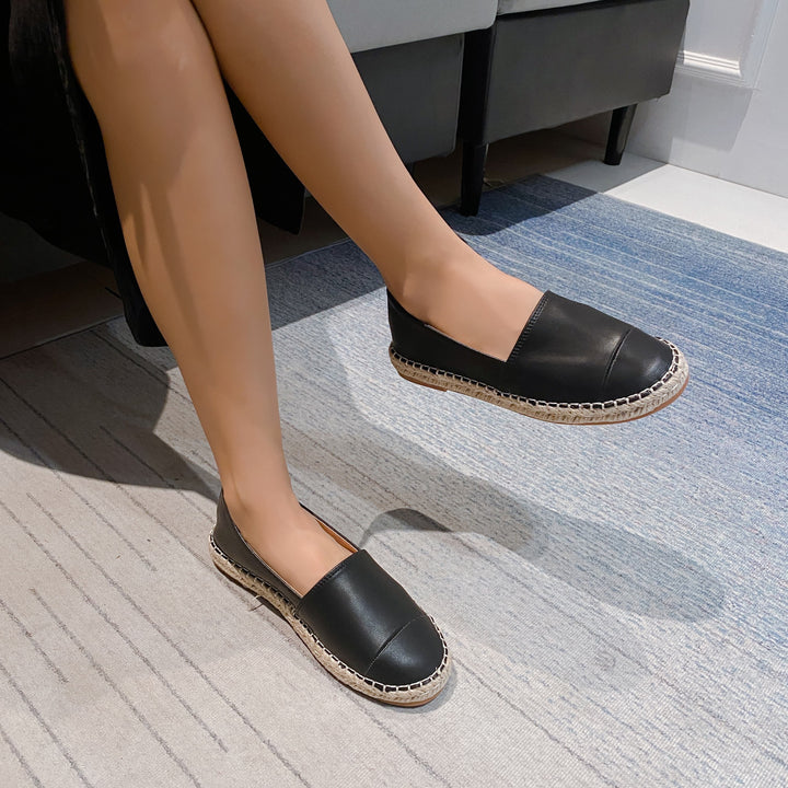 ESPADRILLES PLATS - NOIR