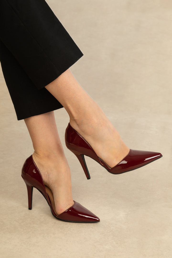 ESCARPINS A TALONS - BURGUNDY