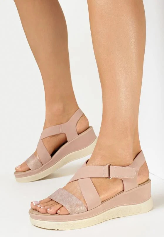 SANDALES CONFORT - ROSE