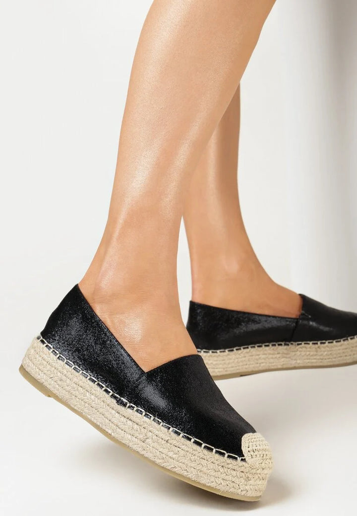 ESPADRILLES COMPENSÉES - NOIR