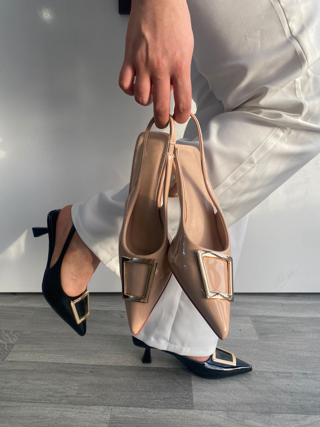 ESCARPINS VERNIS - NOIR