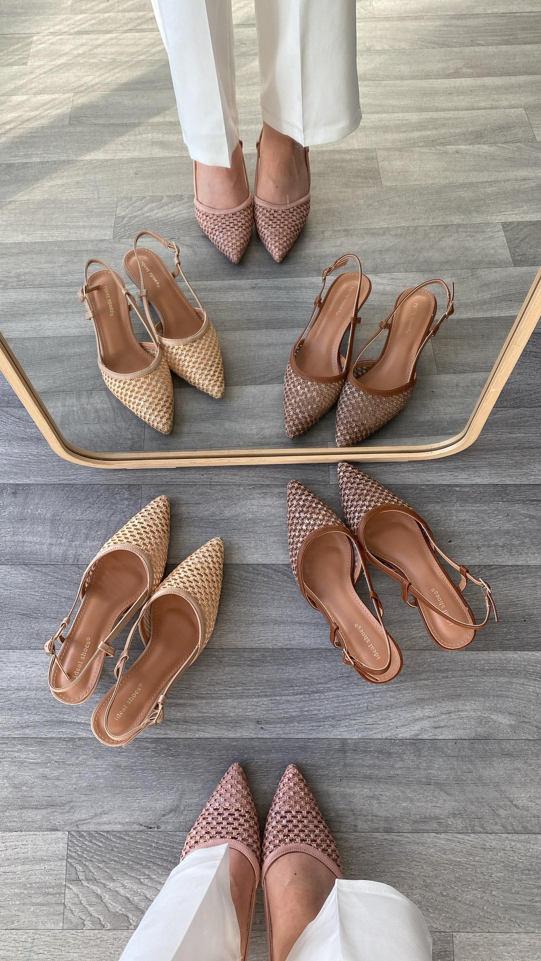 ESCARPINS TRESSÉS - BEIGE