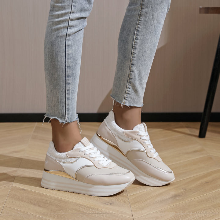 BASKETS COMPENSÉES - Beige