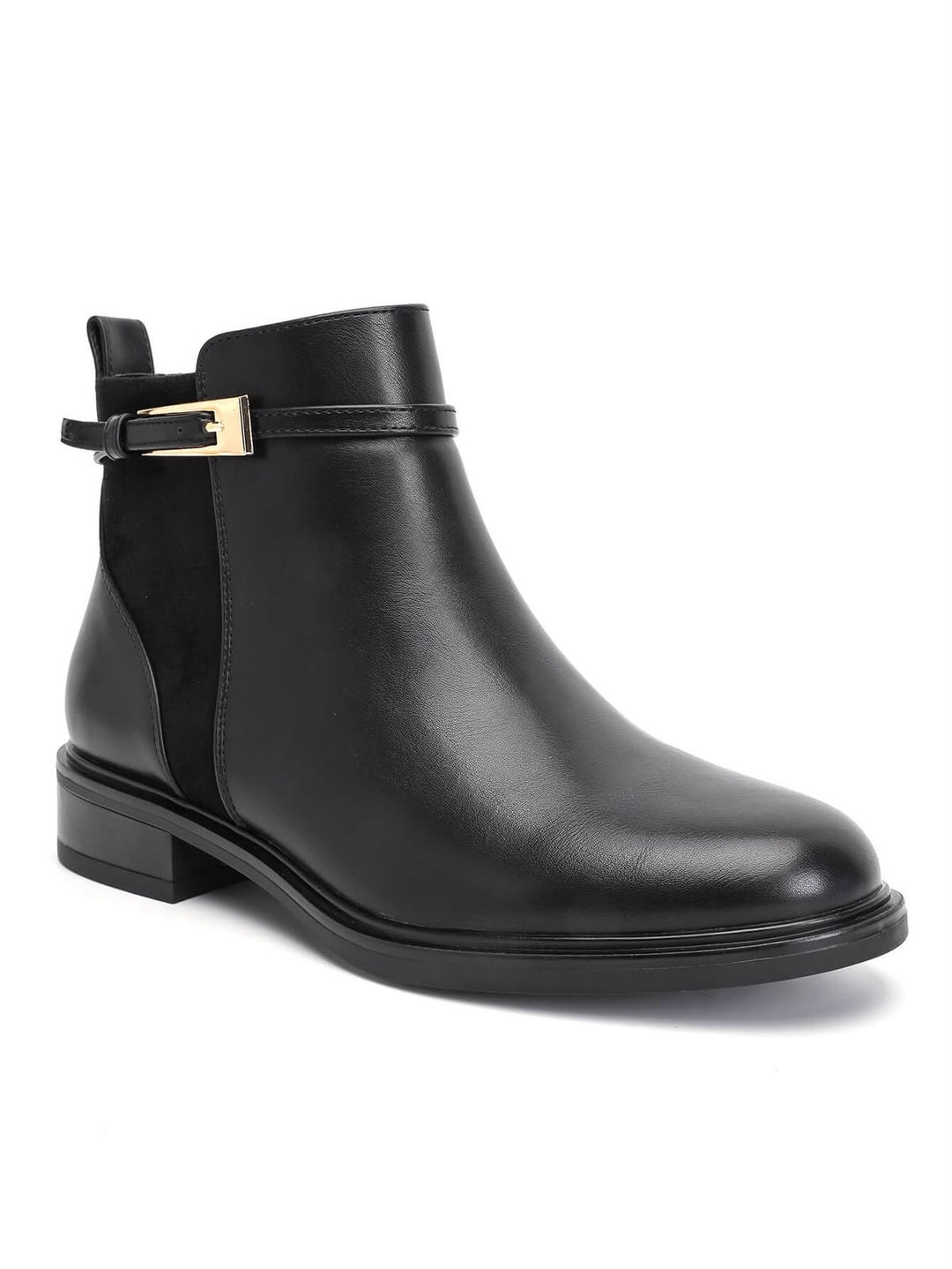 Bottine Cuir Synthétique - NOIR