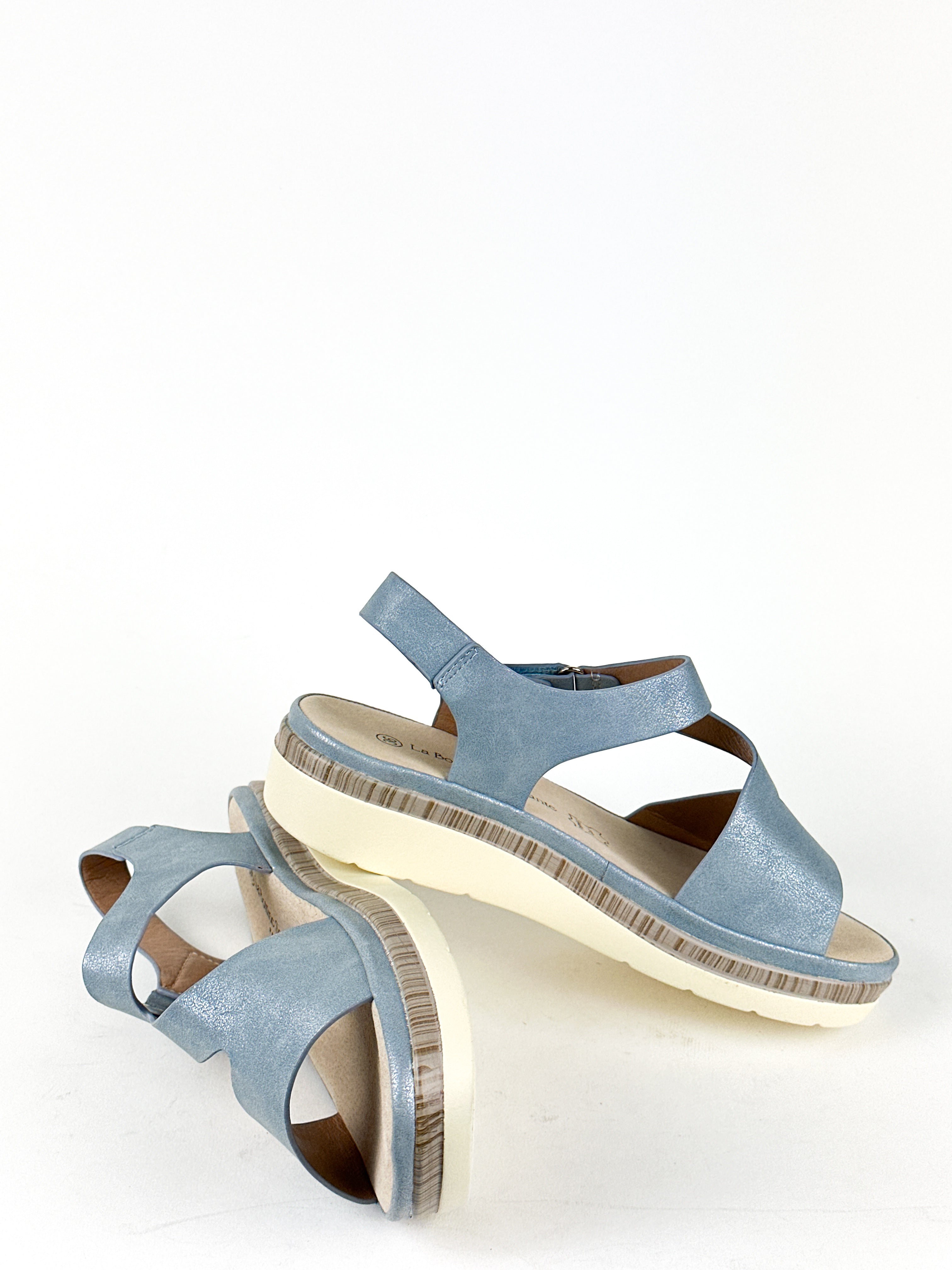 SANDALES CONFORT - BLEU