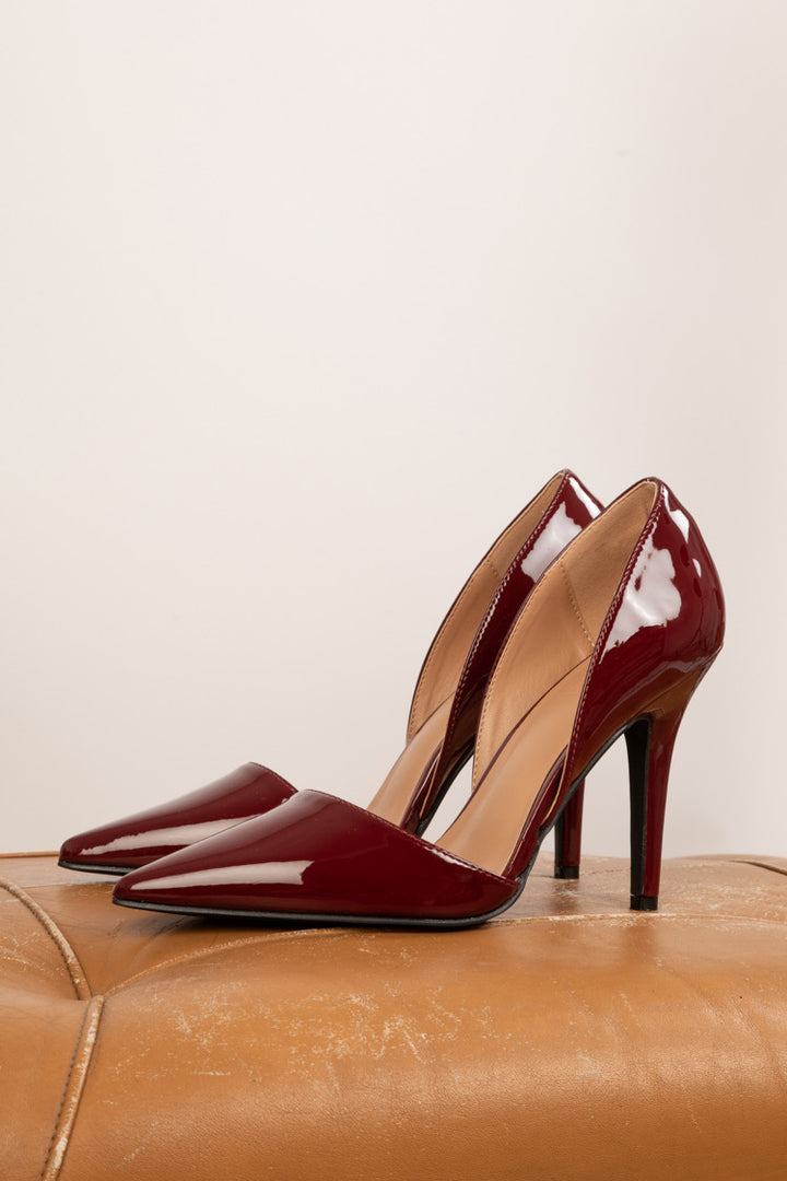 ESCARPINS A TALONS - BURGUNDY