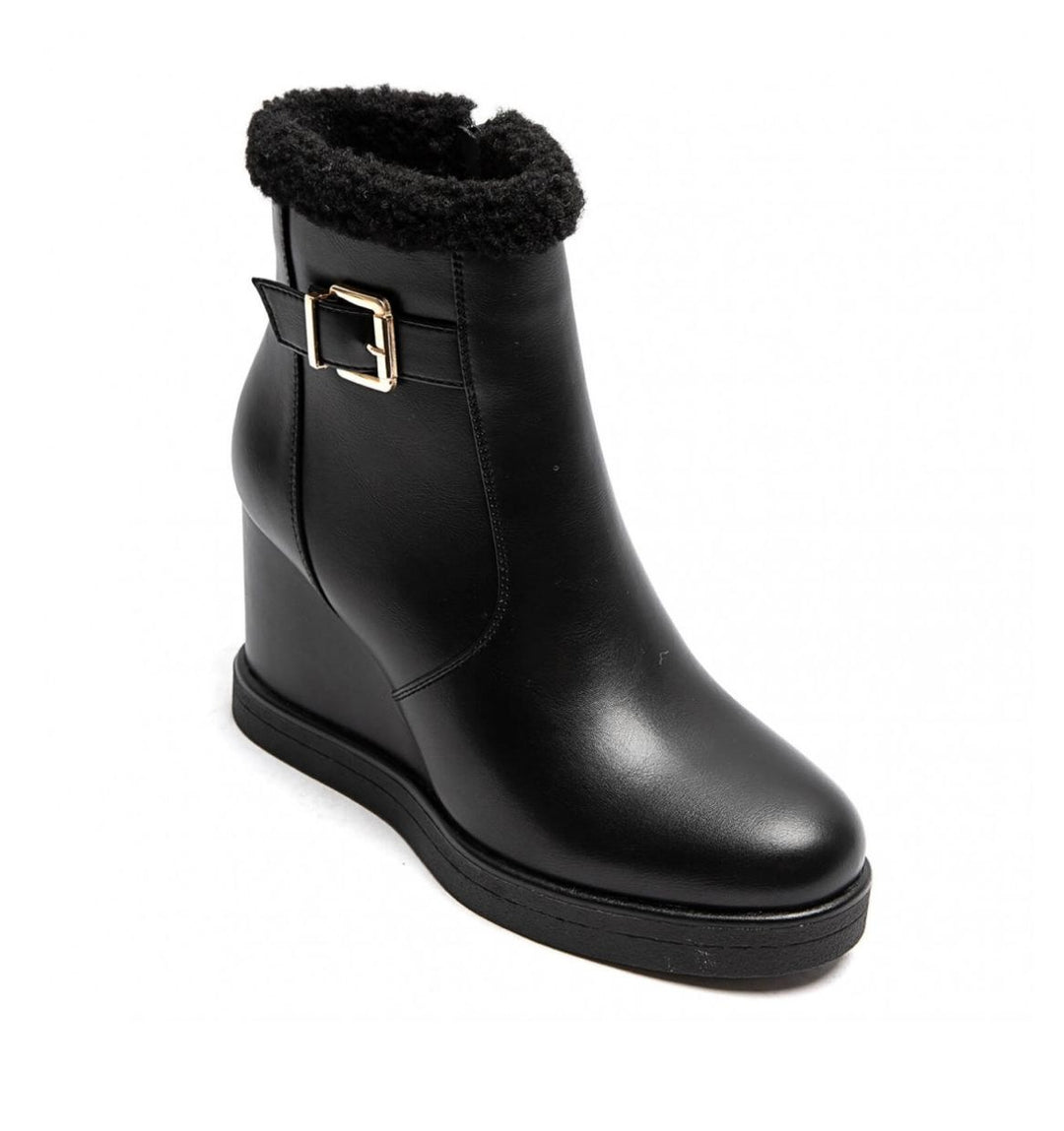 Bottines compensées - NOIR