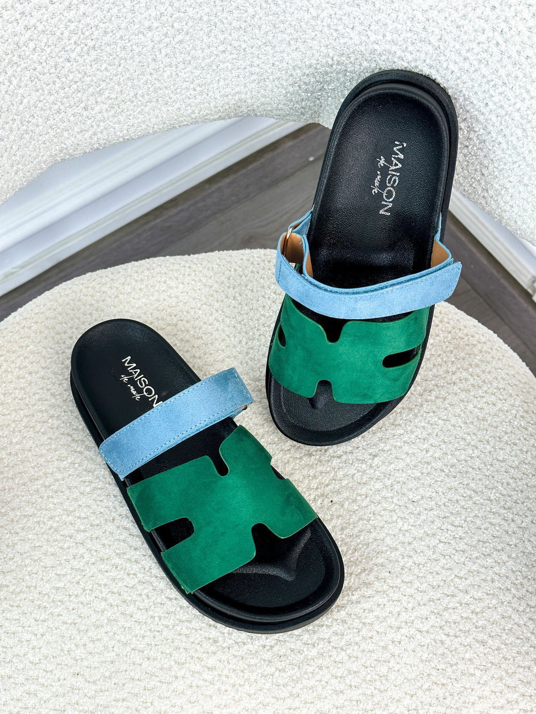 Sandales chypre - Vert/Bleu