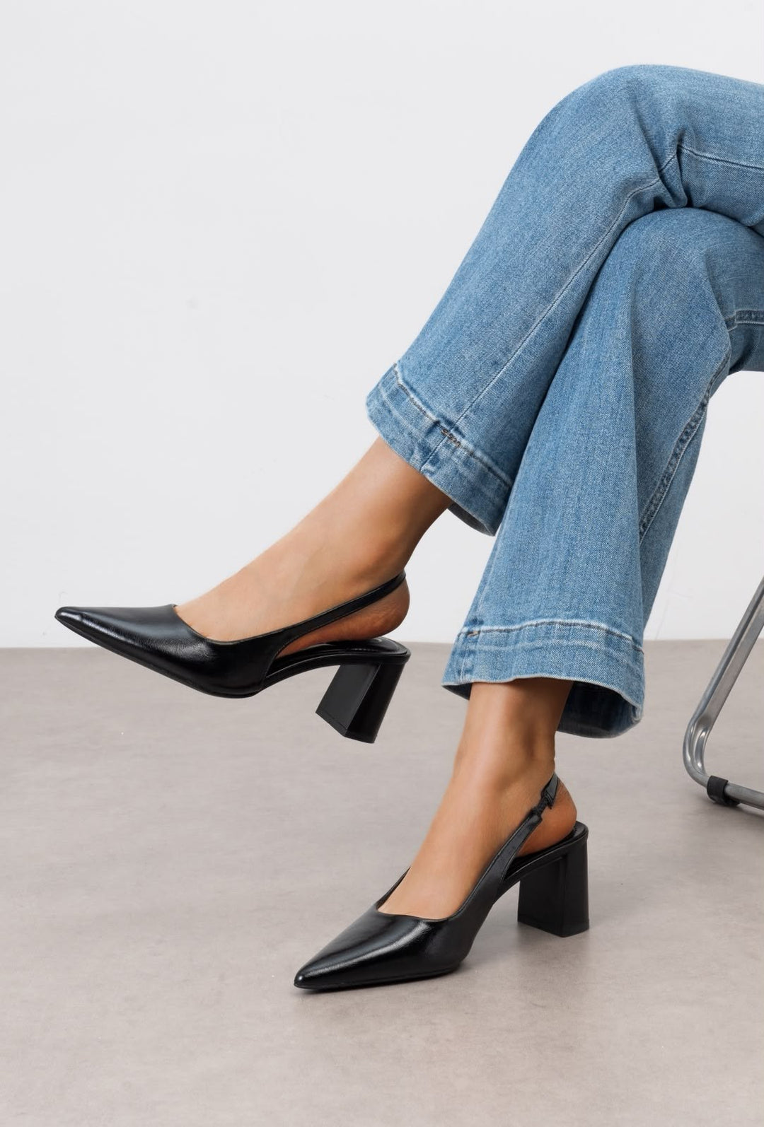 Escarpin Talon Bloc - NOIR
