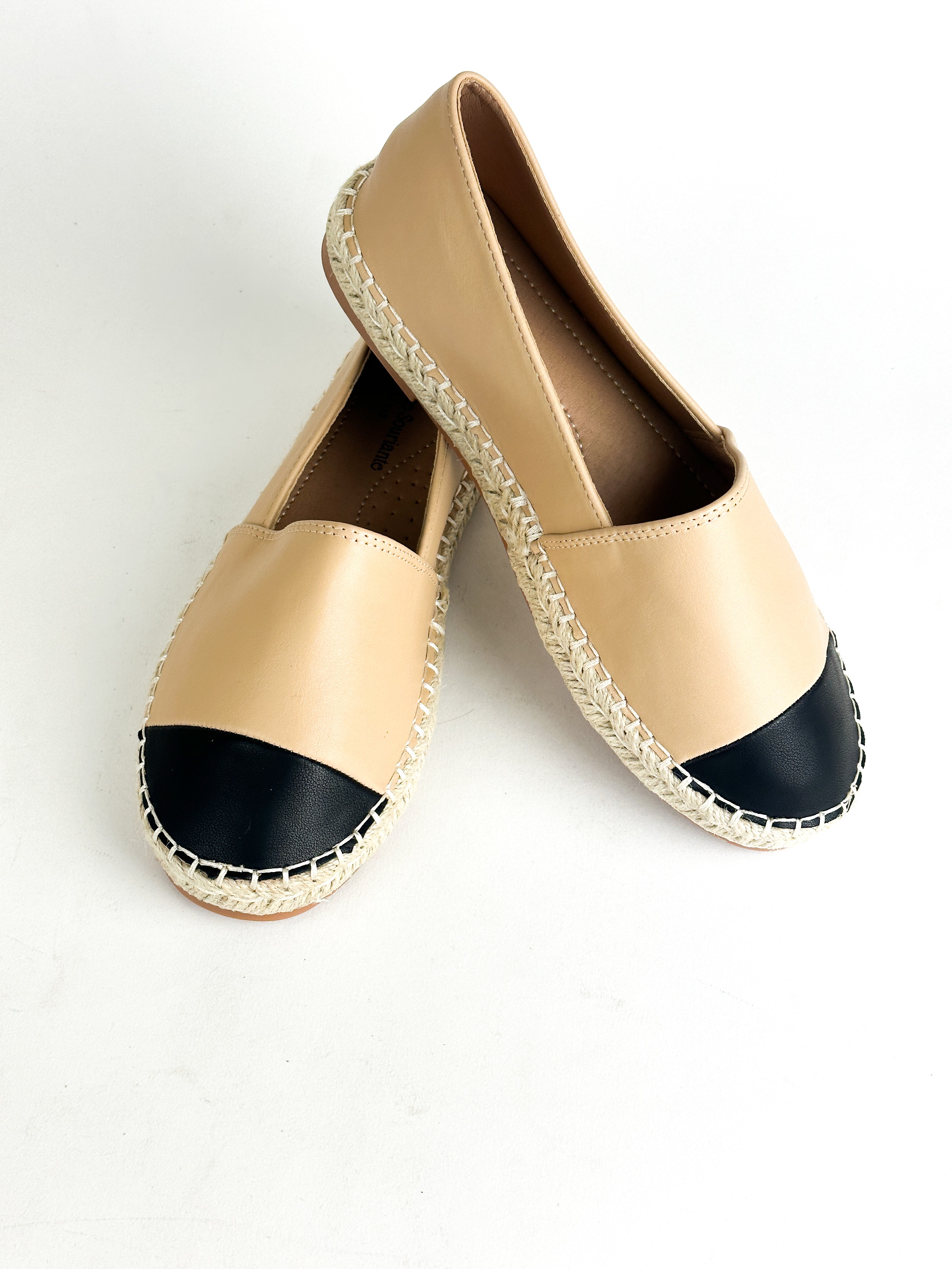 ESPADRILLES PLATS - BEIGE