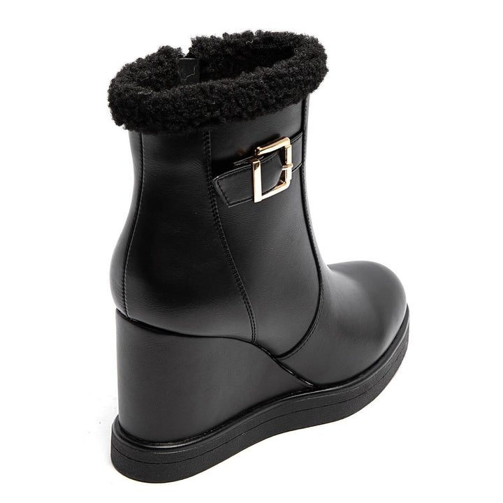 Bottines compensées - NOIR