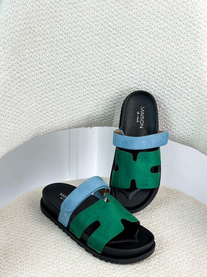 Sandales chypre - Vert/Bleu