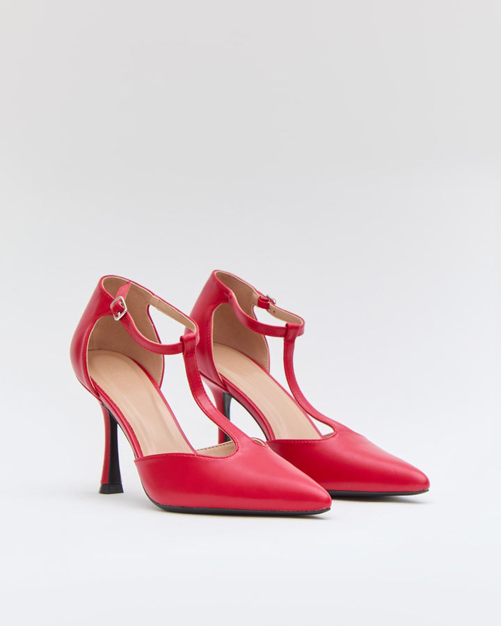 ESCARPINS A TALONS - ROUGE