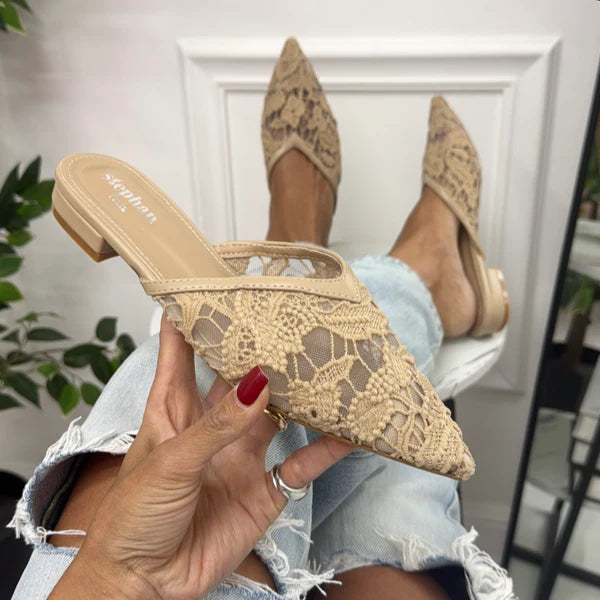 Mule Dentelle - BEIGE