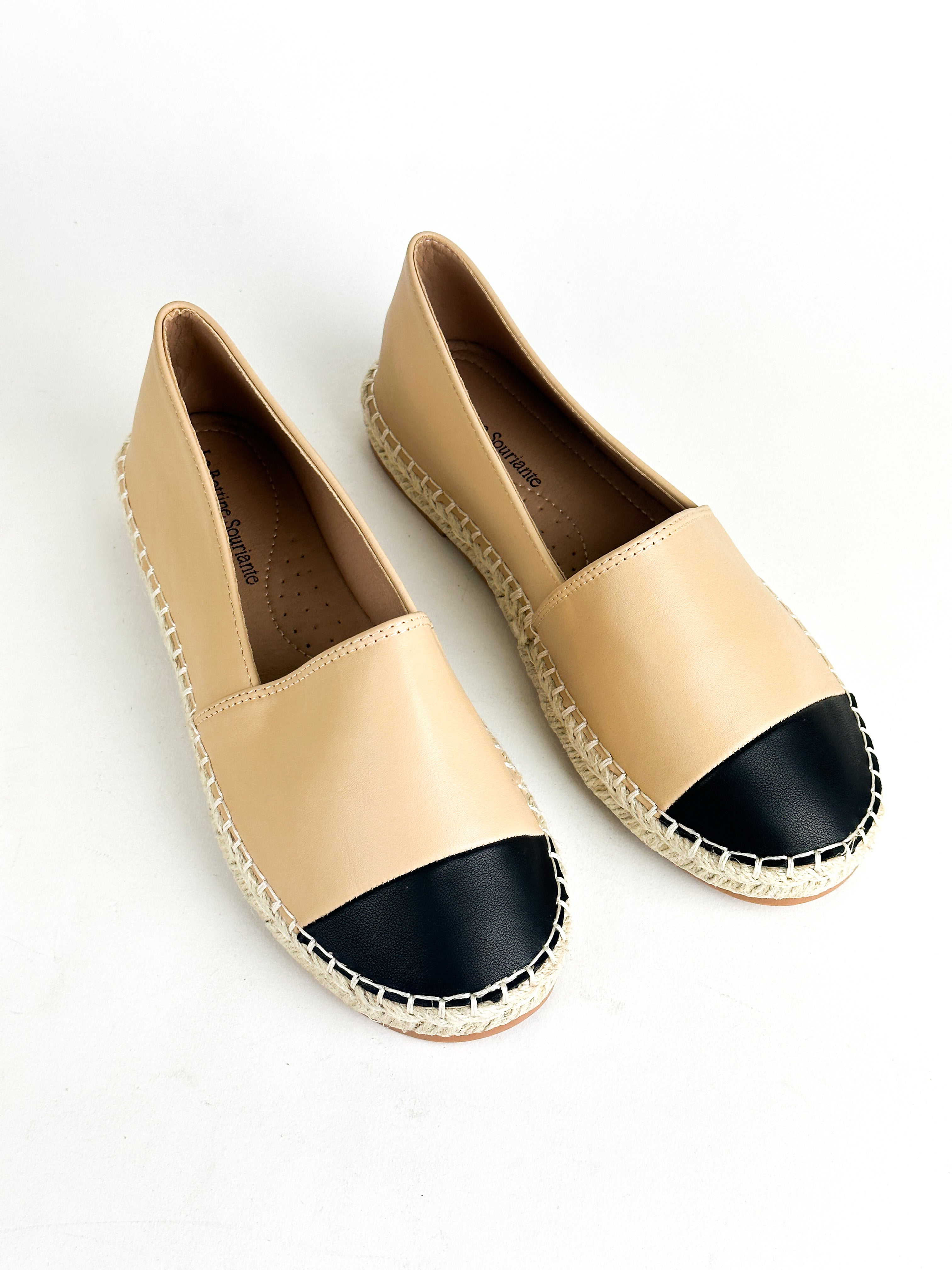 ESPADRILLES PLATS - BEIGE