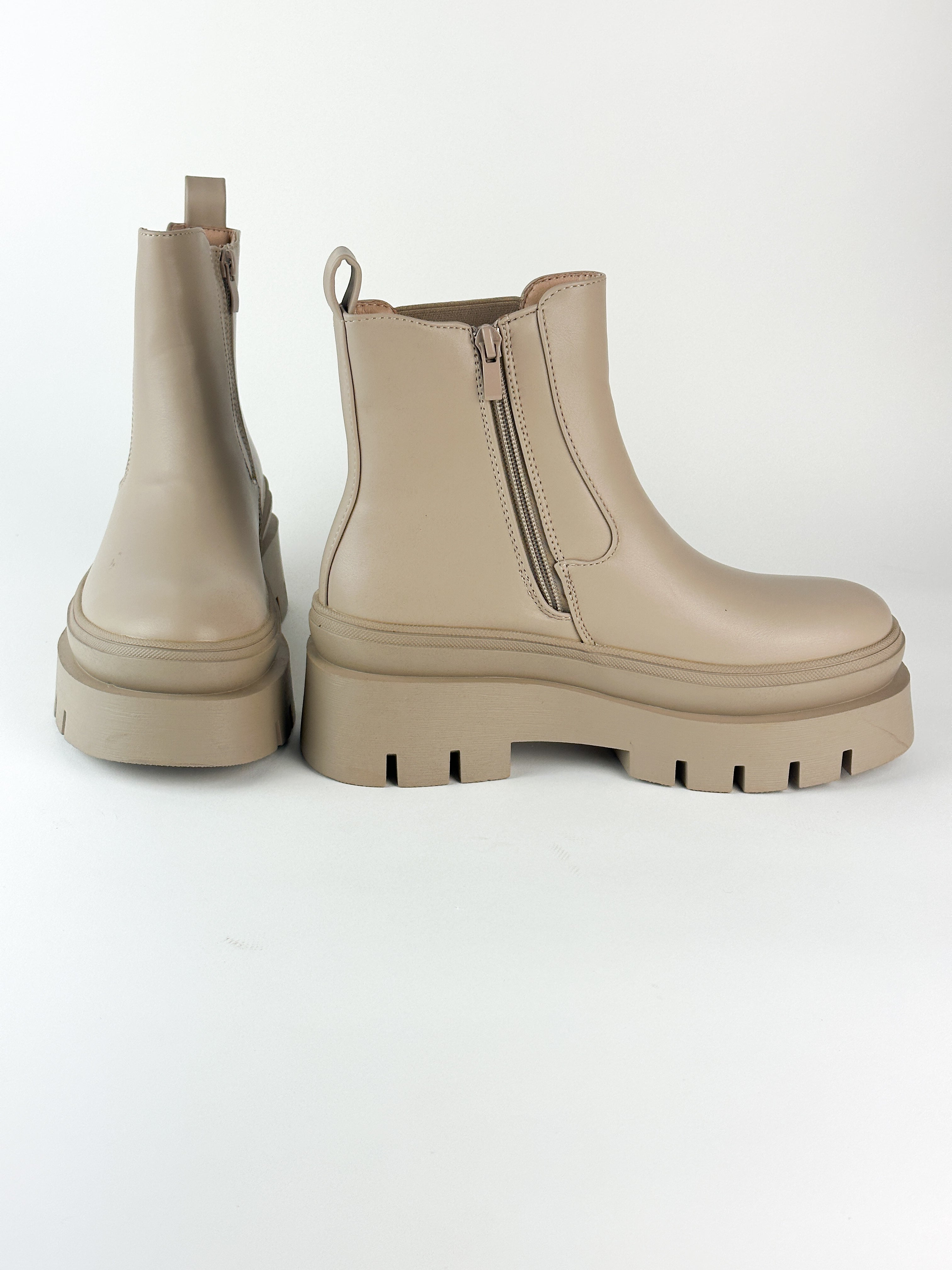 Bottines classique compensées - Beige