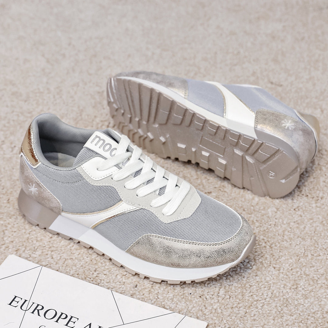 BASKETS COMPENSÉES - gris