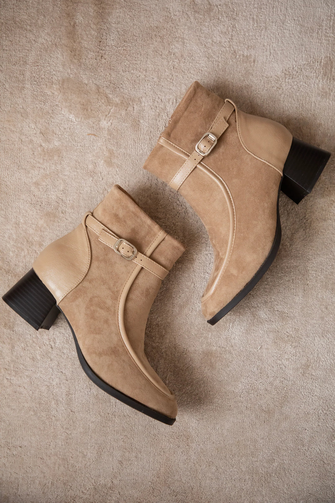 Bottines à talons - BEIGE