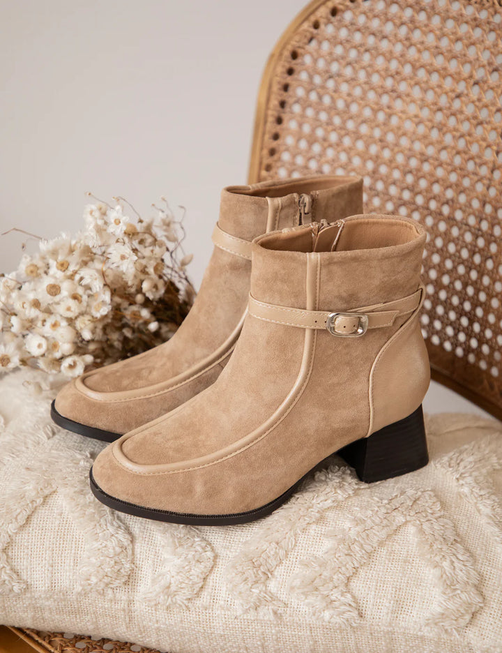 Bottines à talons - BEIGE