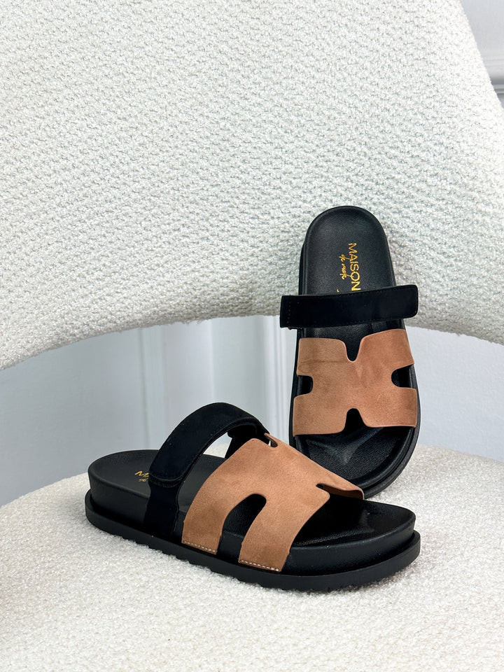 Sandales chypre - Noir/Khaki