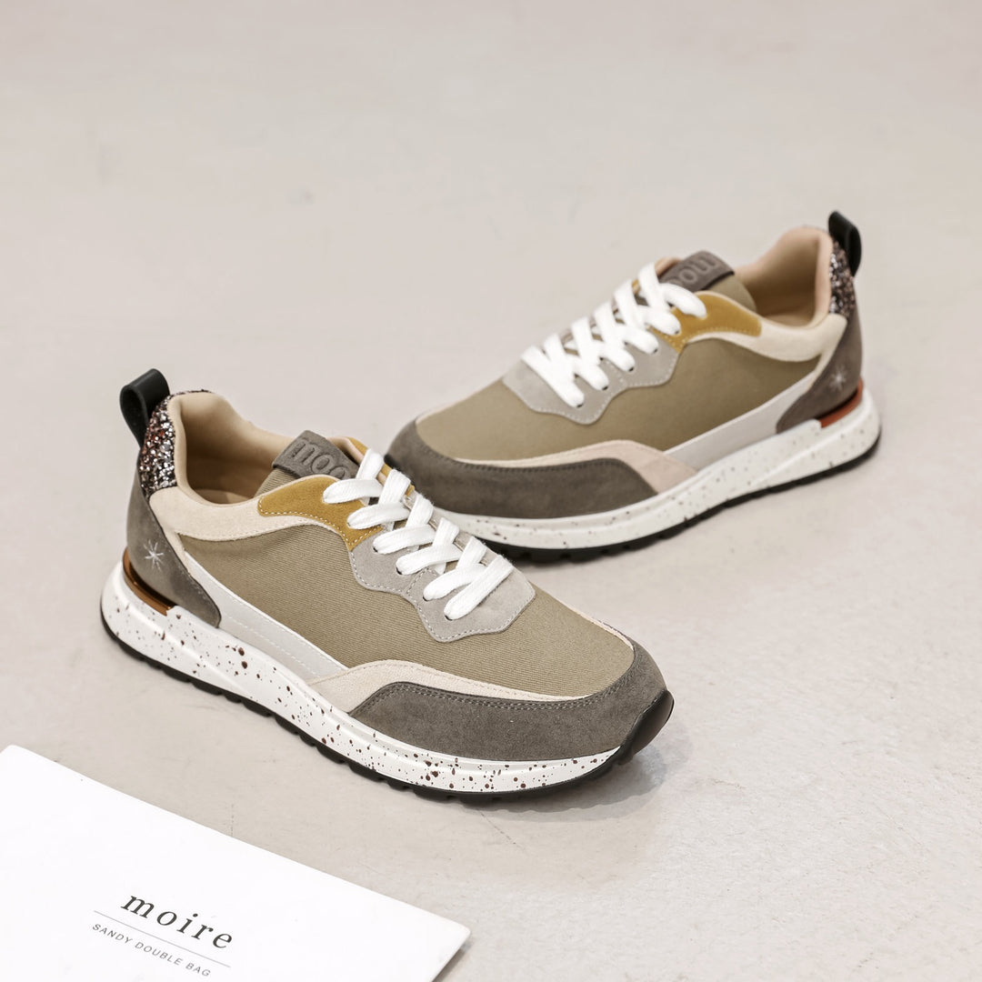 BASKETS COMPENSÉES - TAUPE