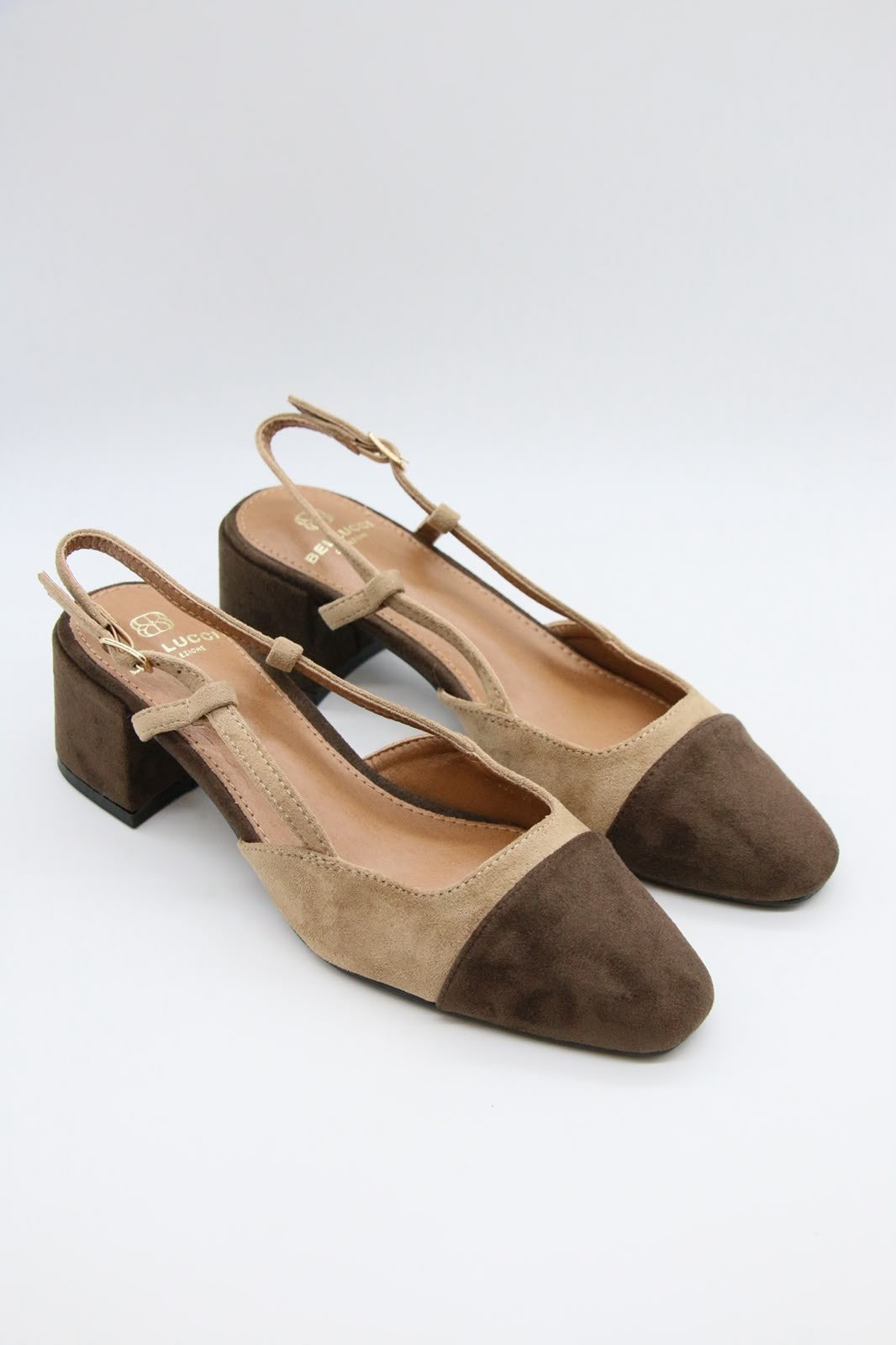 Escarpin Verni T-Strap - COFFEE