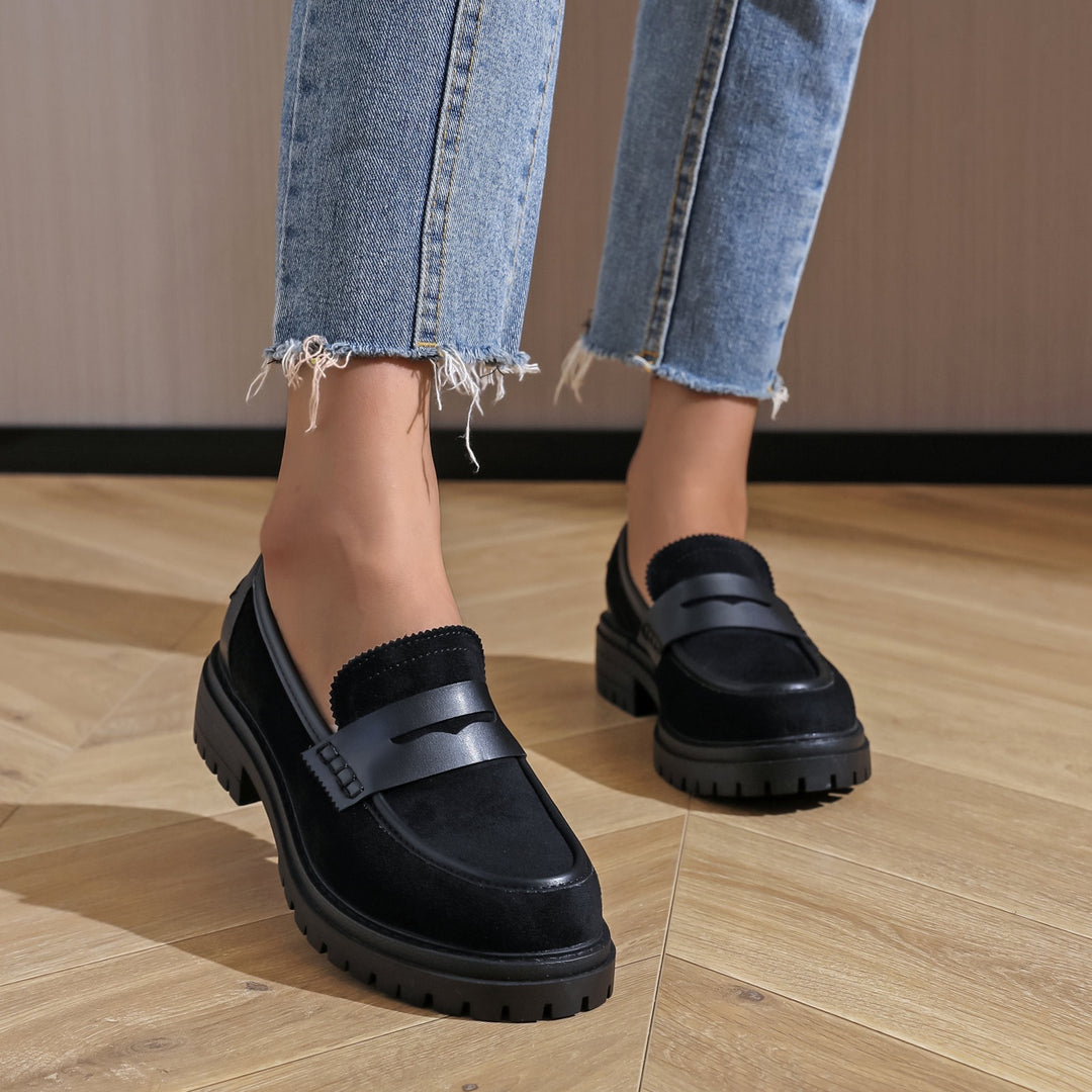 MOCASSINS DAIM - NOIR