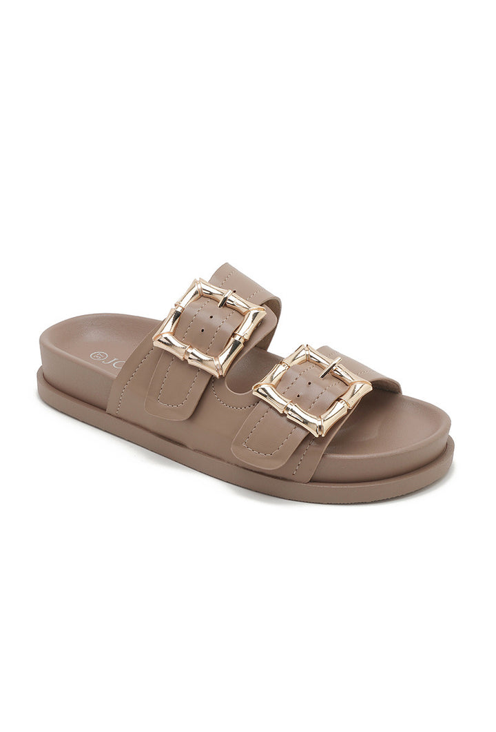 SANDALES DOUBLE BRIDE - KHAKI