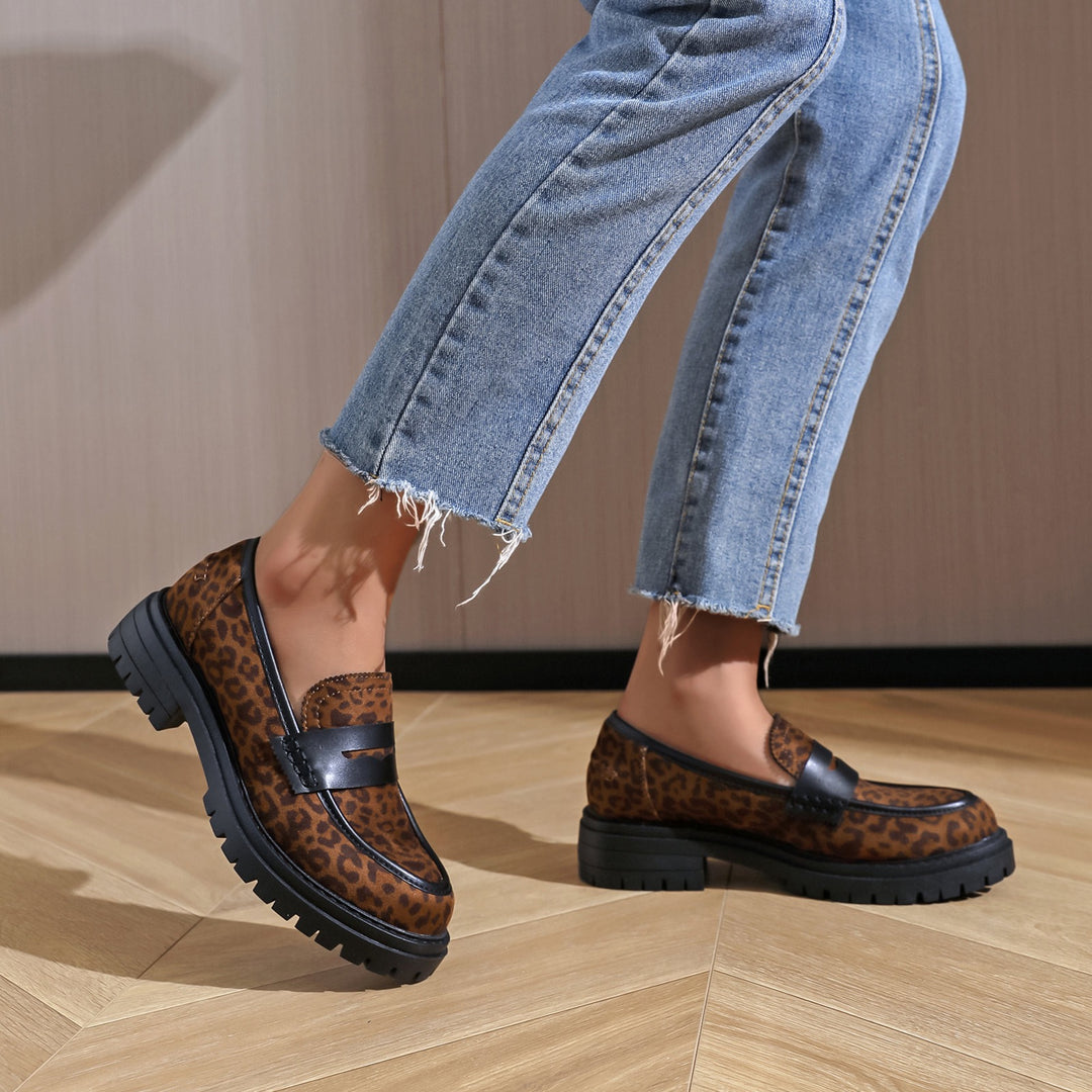MOCASSINS DAIM - LEOPARD