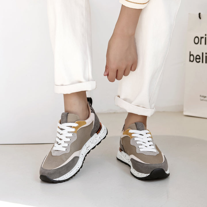 BASKETS COMPENSÉES - TAUPE