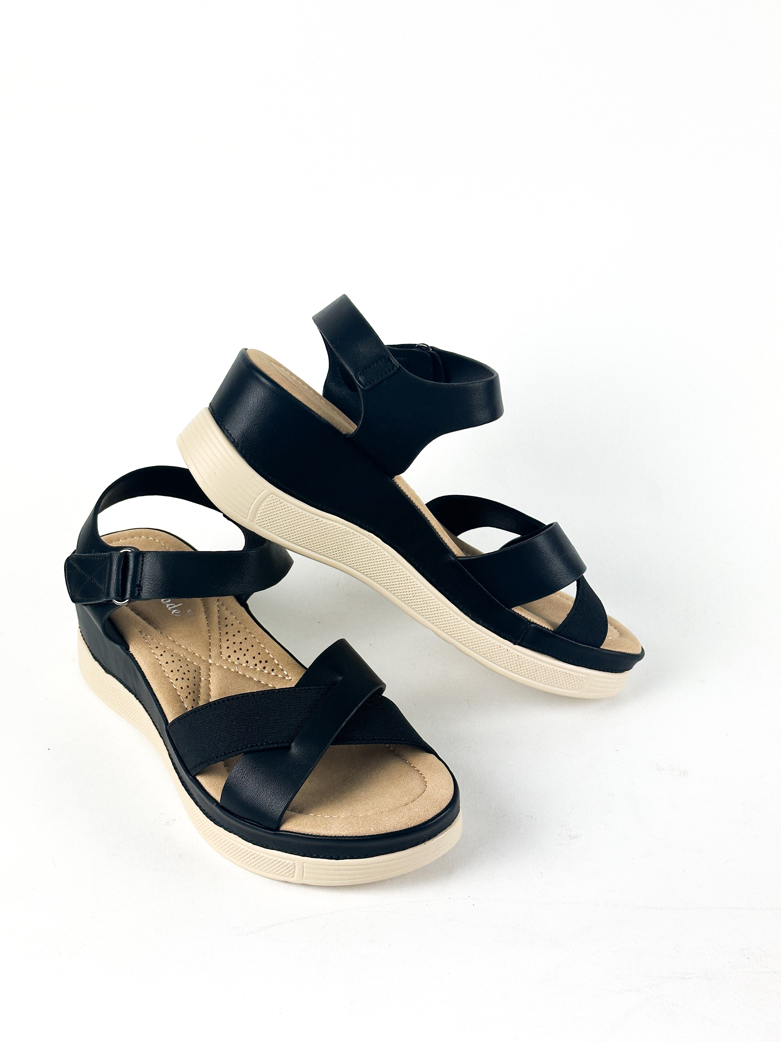 SANDALES CONFORT - NOIR