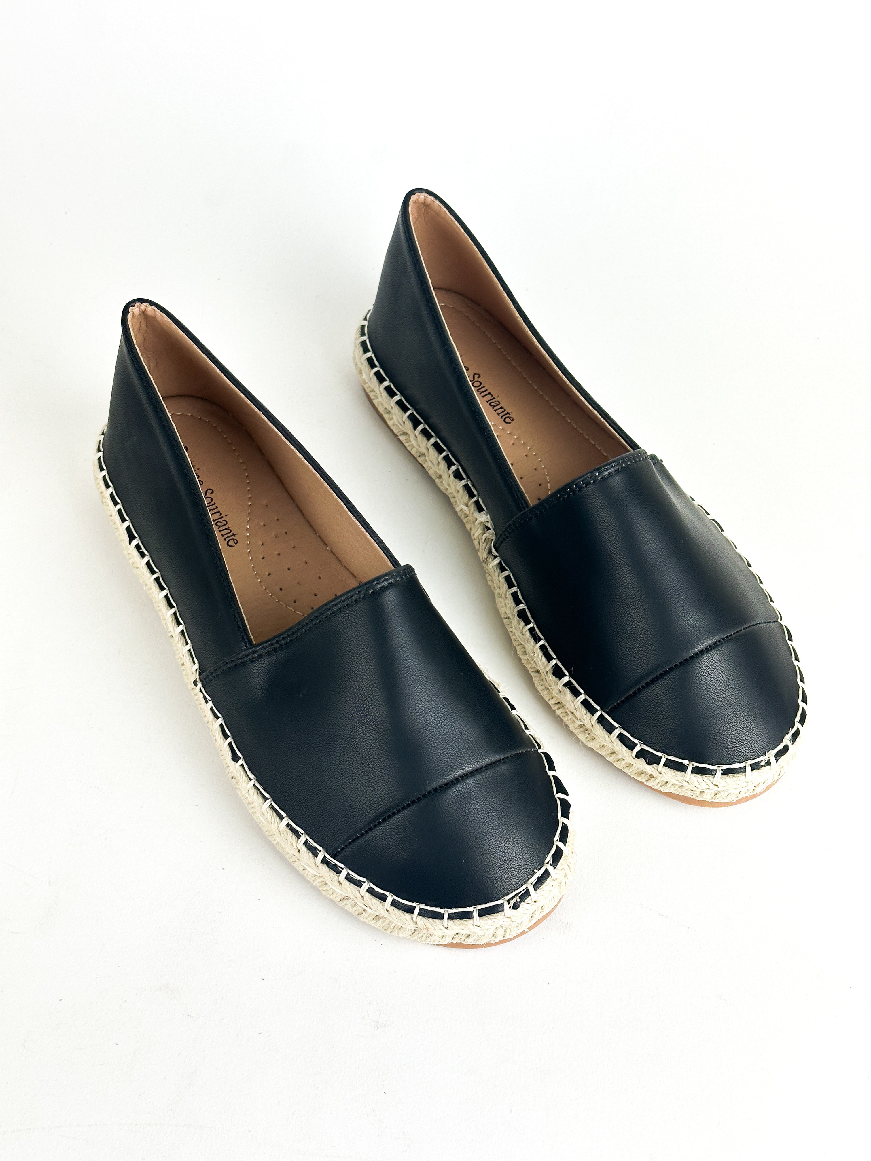 ESPADRILLES PLATS - NOIR