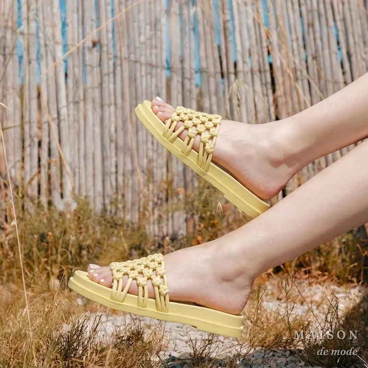 Mule Cloutée - JAUNE