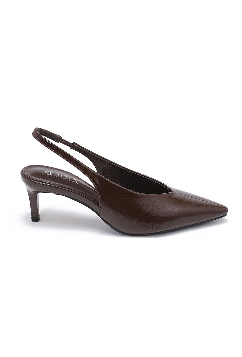 Escarpin Slingback - MARRON
