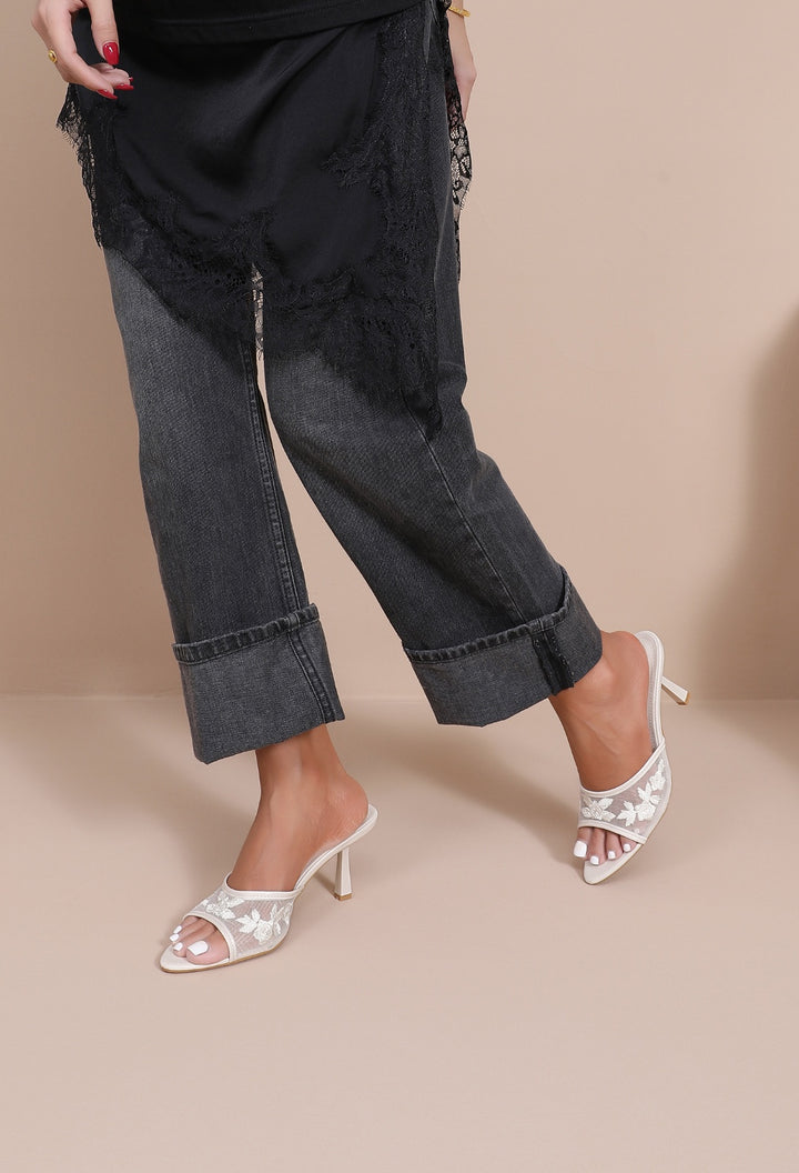 Mule Dentelle - BEIGE
