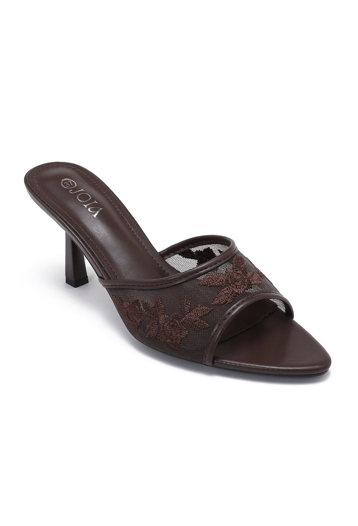 Mule Dentelle - MARRON