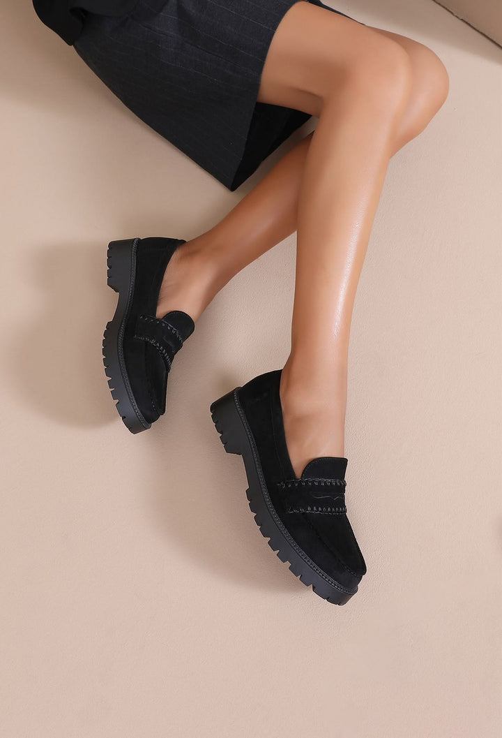 Mocassin Plateforme - NOIR