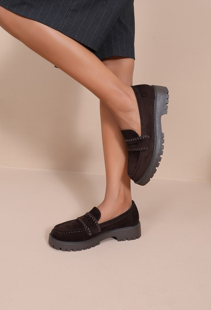 Mocassin Plateforme - BROWN