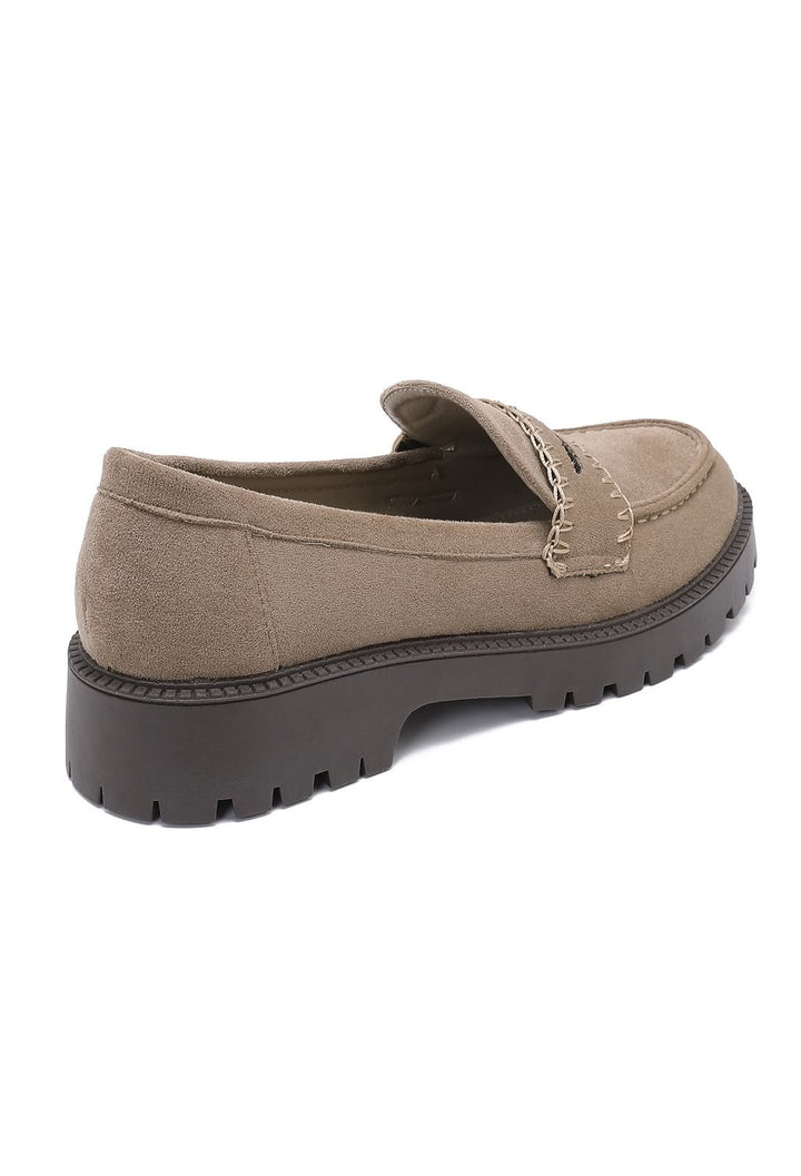 Mocassin Plateforme - BEIGE