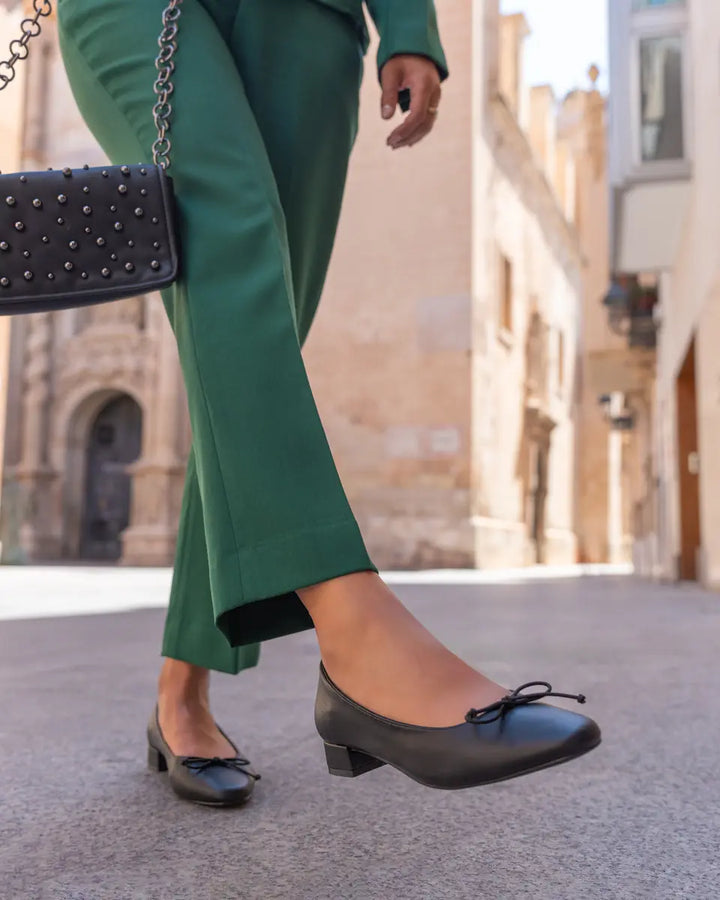 BALLERINES TALONS - NOIR