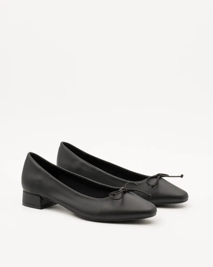 BALLERINES TALONS - NOIR