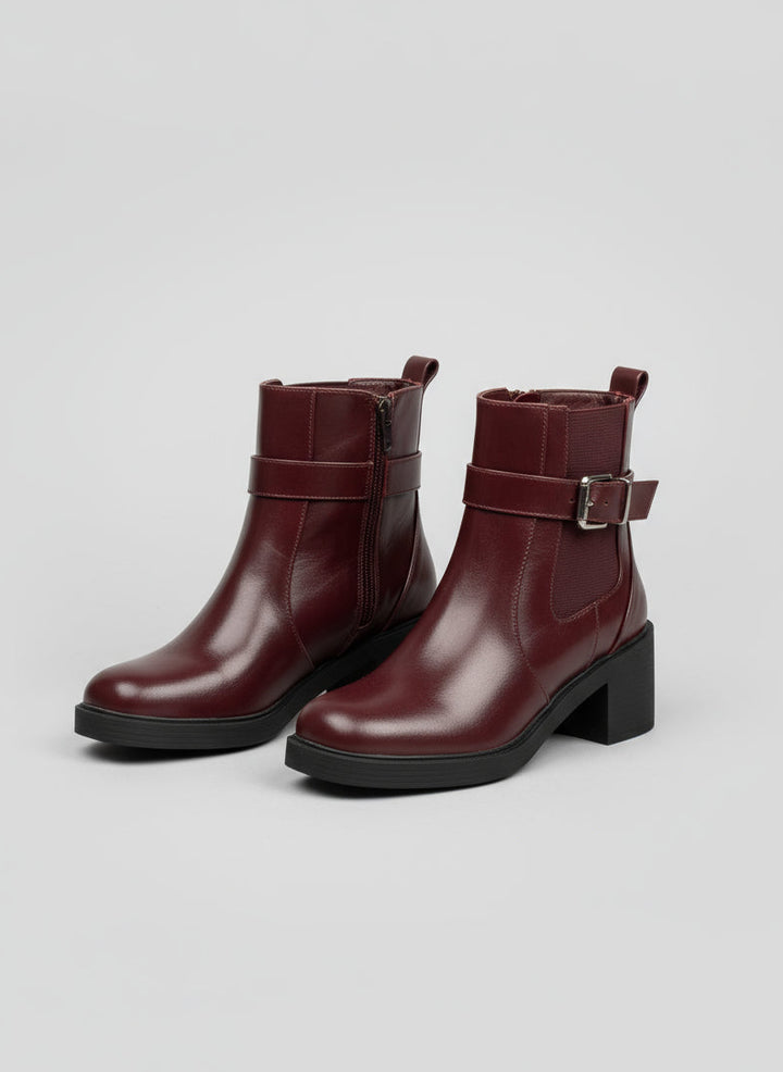 Bottines à Talons - GRENAT