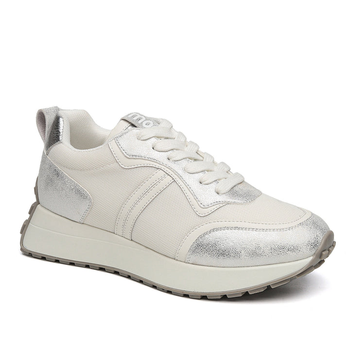 BASKETS COMPENSÉES - argentée