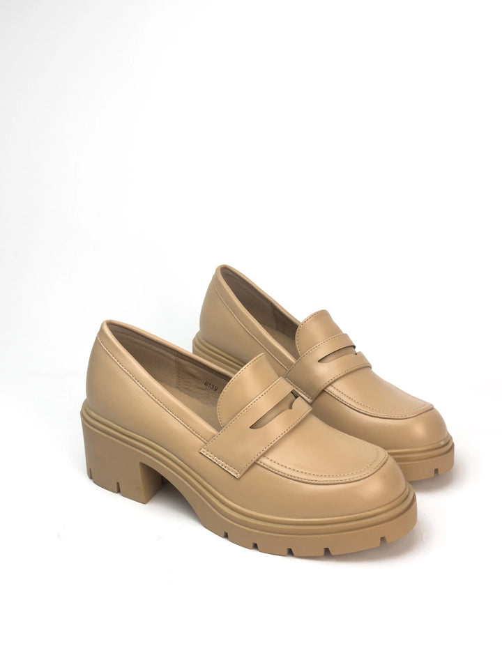 MOCASSINS COMPENSÉES - APRICOT