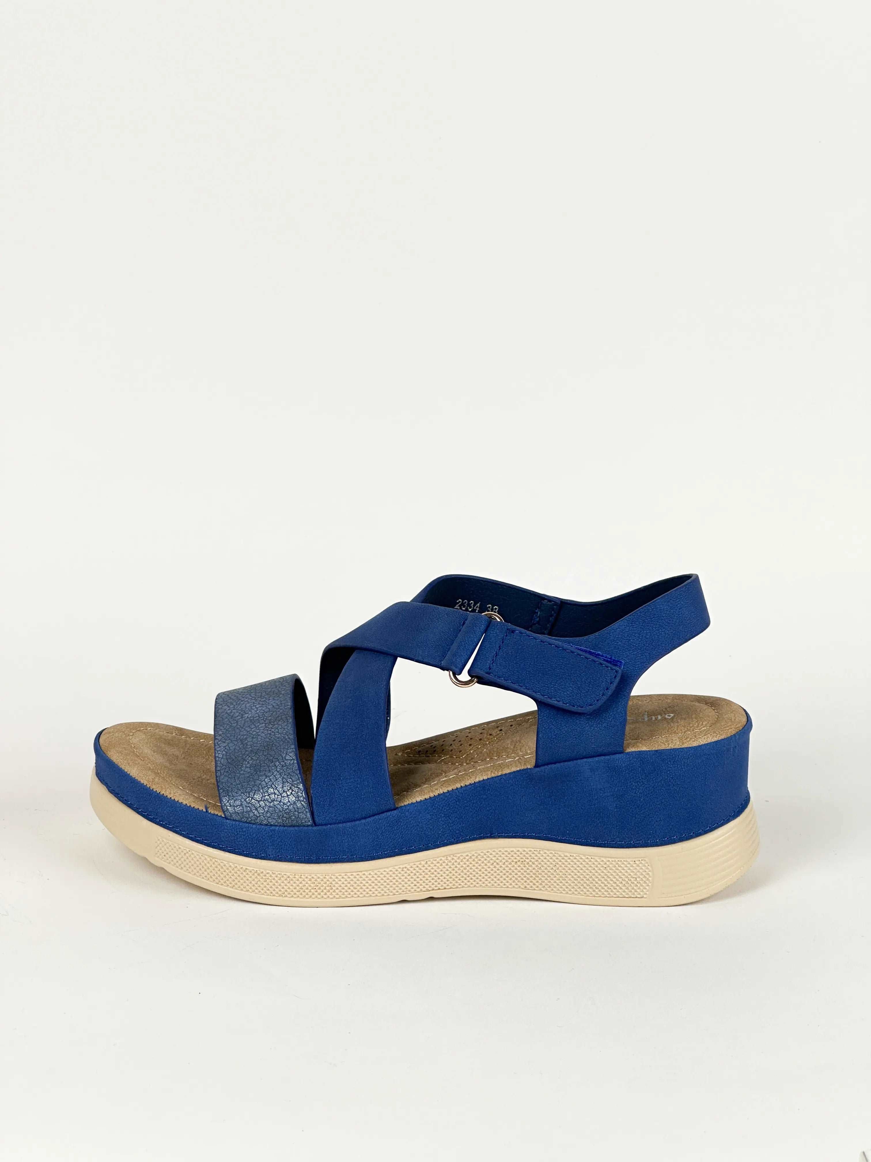 SANDALES CONFORT - BLEU