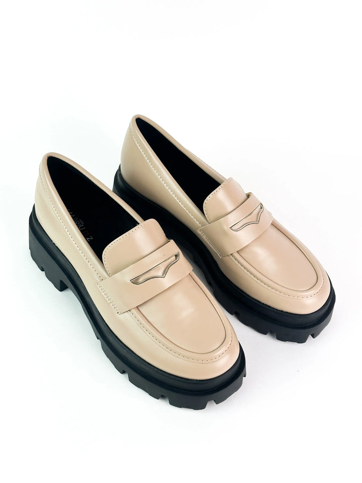 MOCASSINS COMPENSÉES - BEIGE