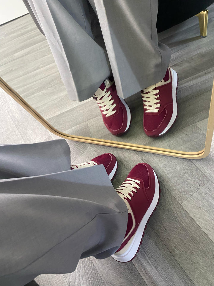 Baskets dolce - bordeaux